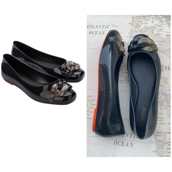 Melissa Shoes - Melissa Aura Chain Black Ballet Flats Size 6